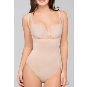 New BodyWrap Underbust Bodysuit Nude Shapewear Size Large